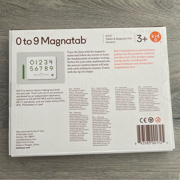 Kid O 0-9 Numbers Magnatab - Picture 4 of 4